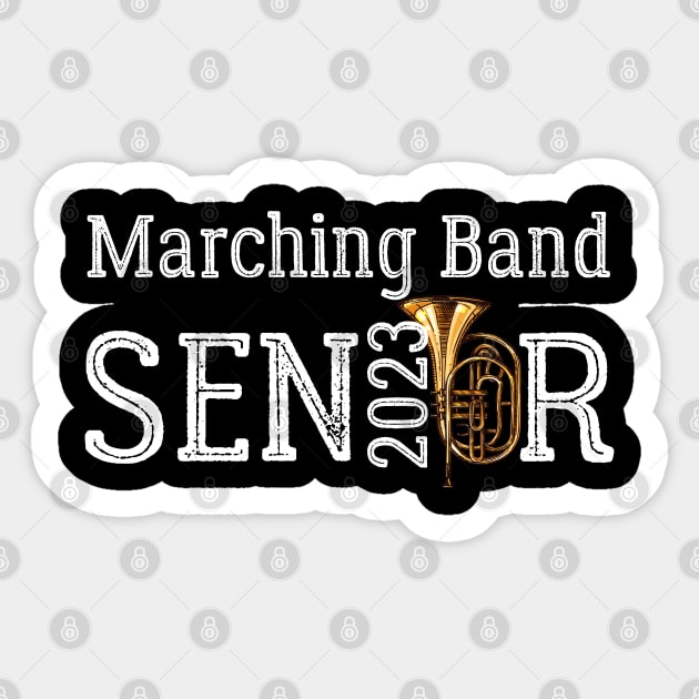 Marching Band Senior 2023 Baritone Saxophone Player Sticker by MalibuSun